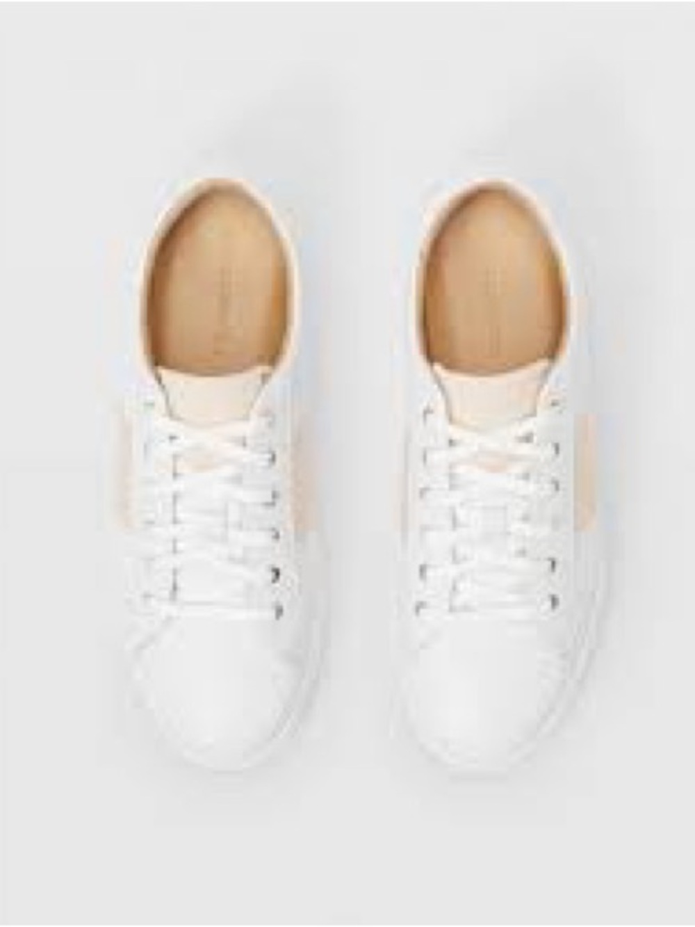 Club Monaco White Sneakers with Tan Accents